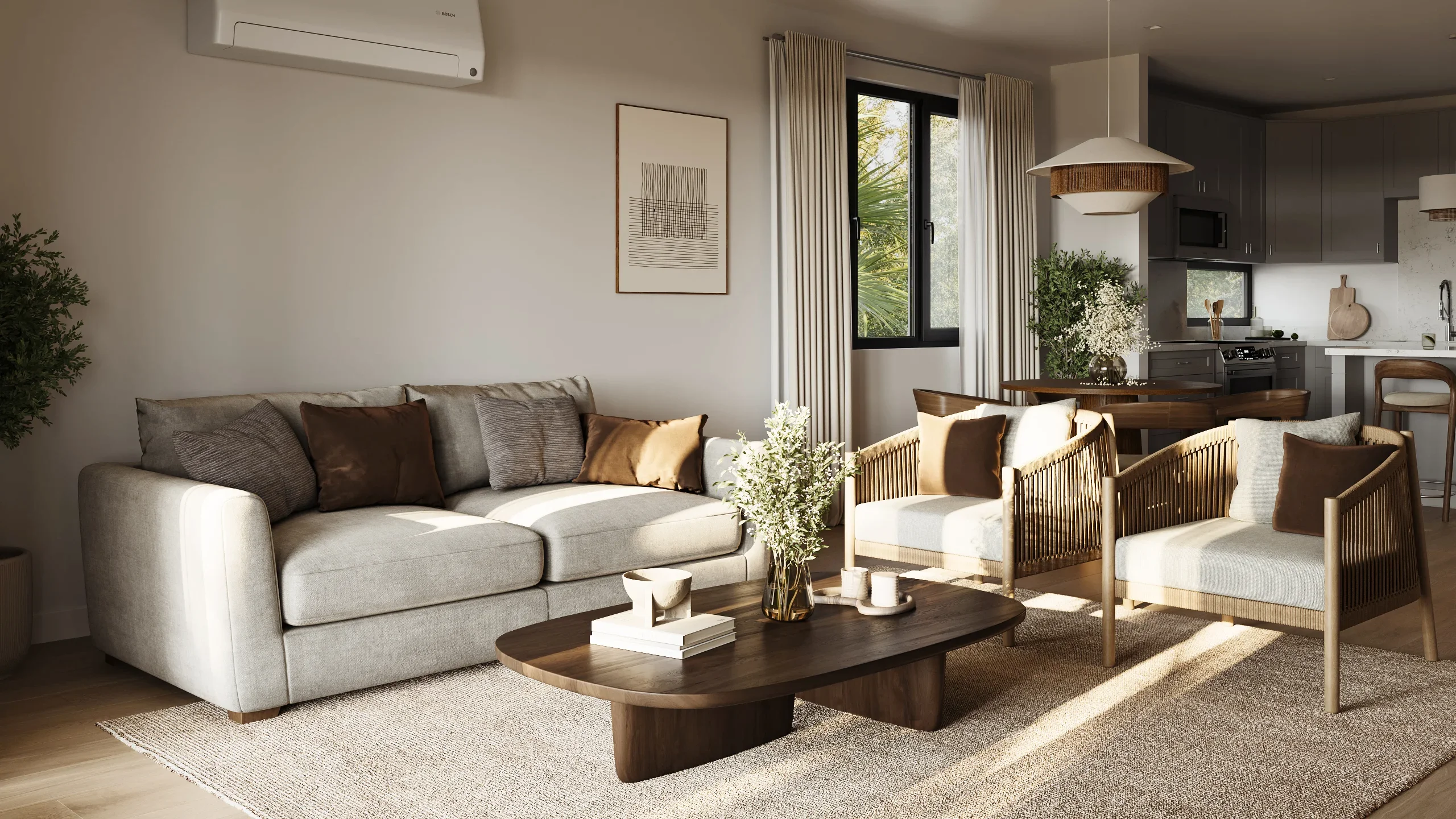 Douglass living area interior render