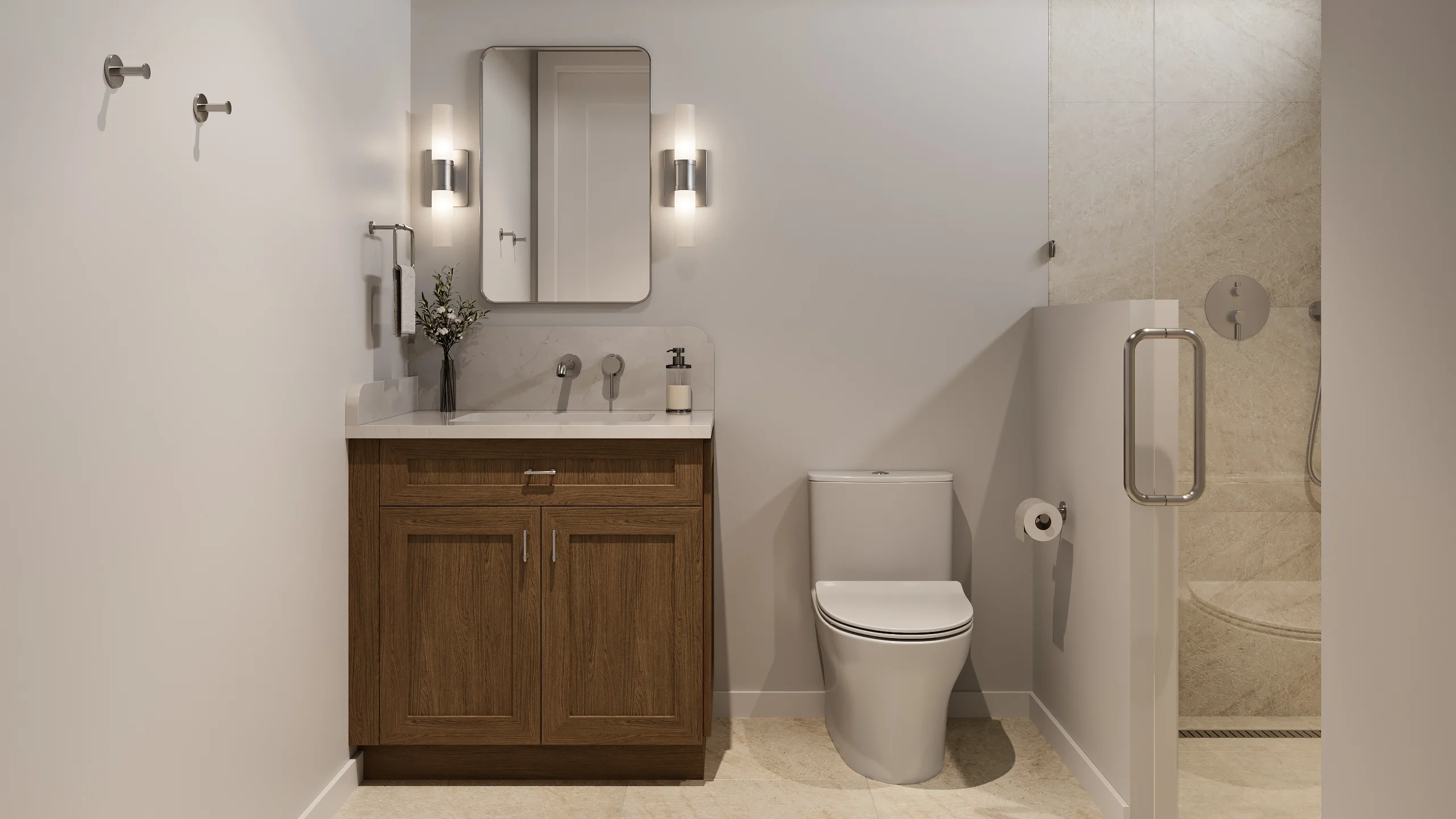 Douglass primary bathroom interior render
