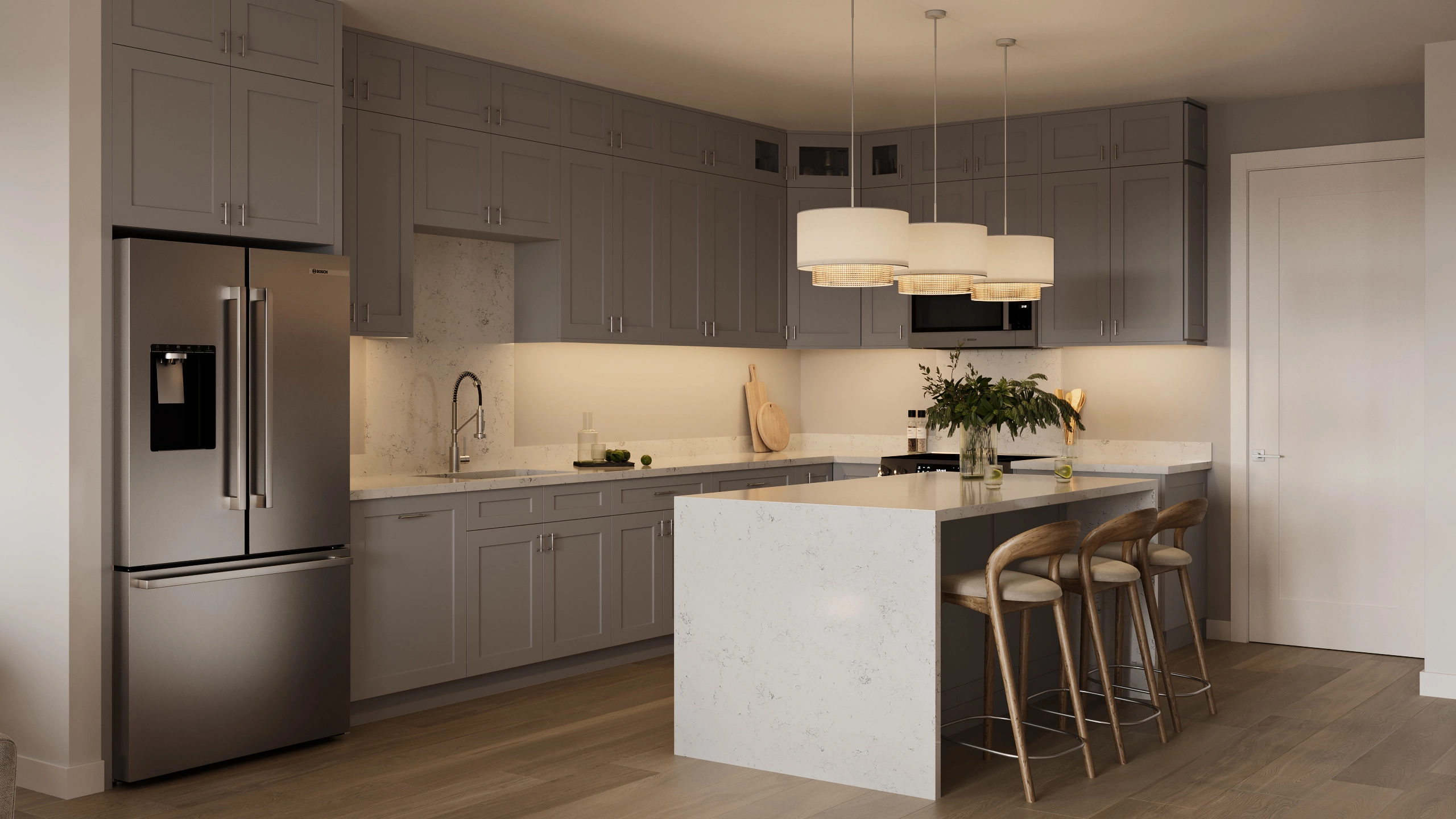 Pickering kitchen interior render