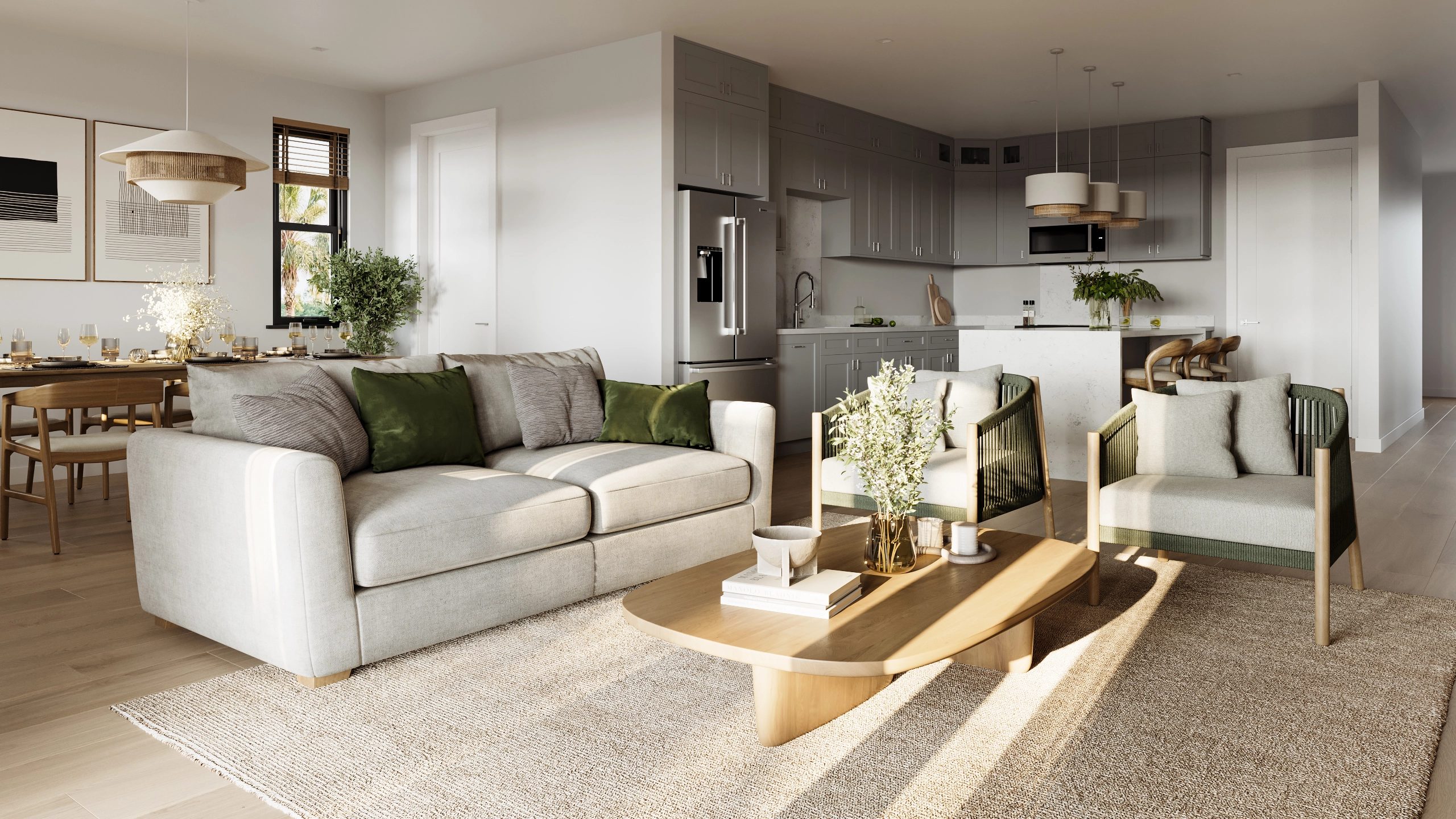Pickering living area interior render