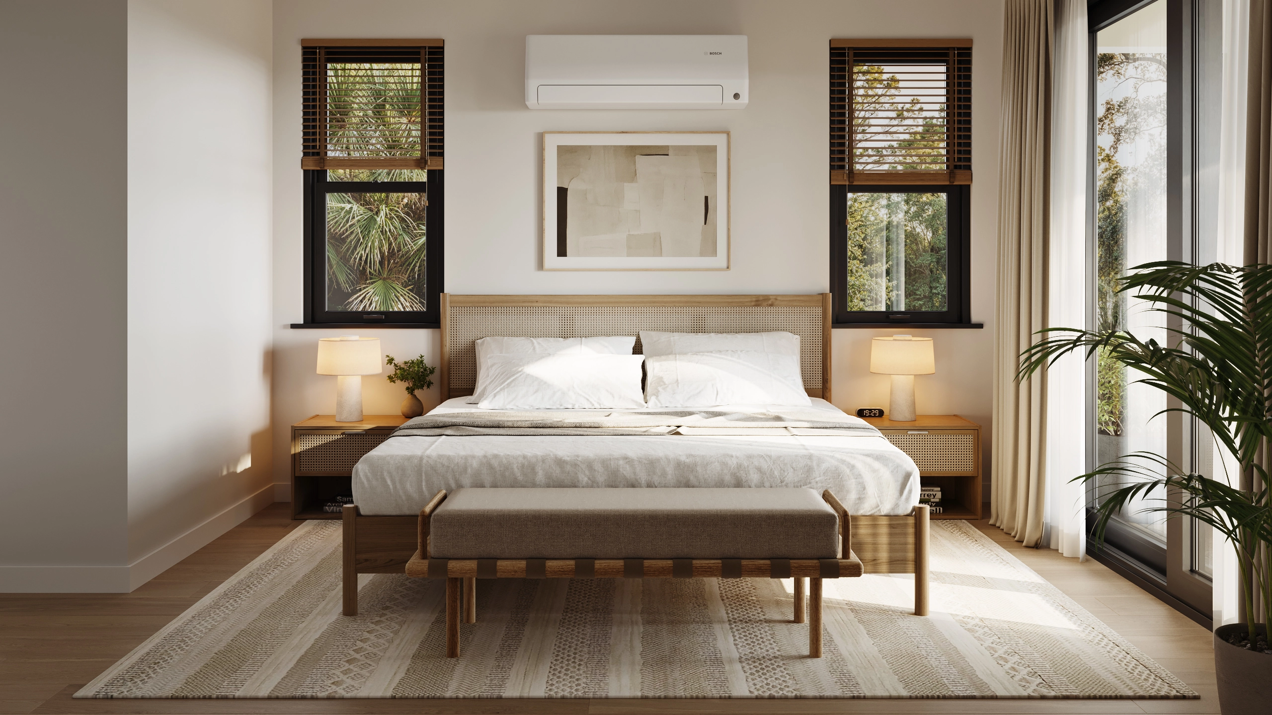 Quincy primary bedroom interior render