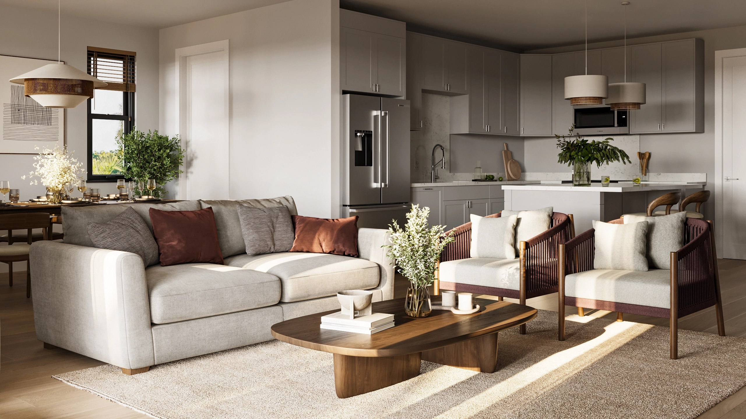 Roebuck living area interior render