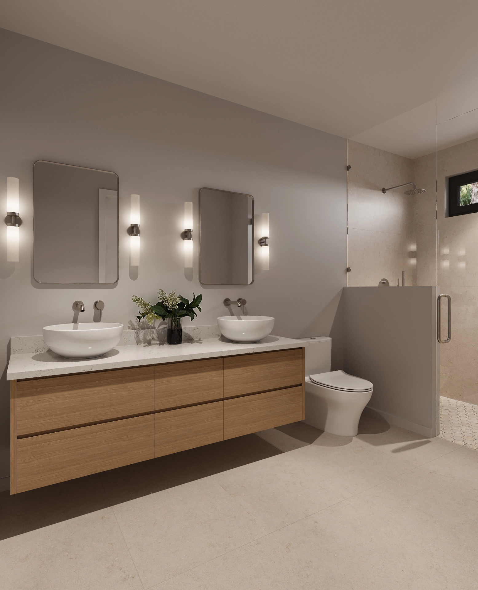 Roebuck primary bathroom interior render